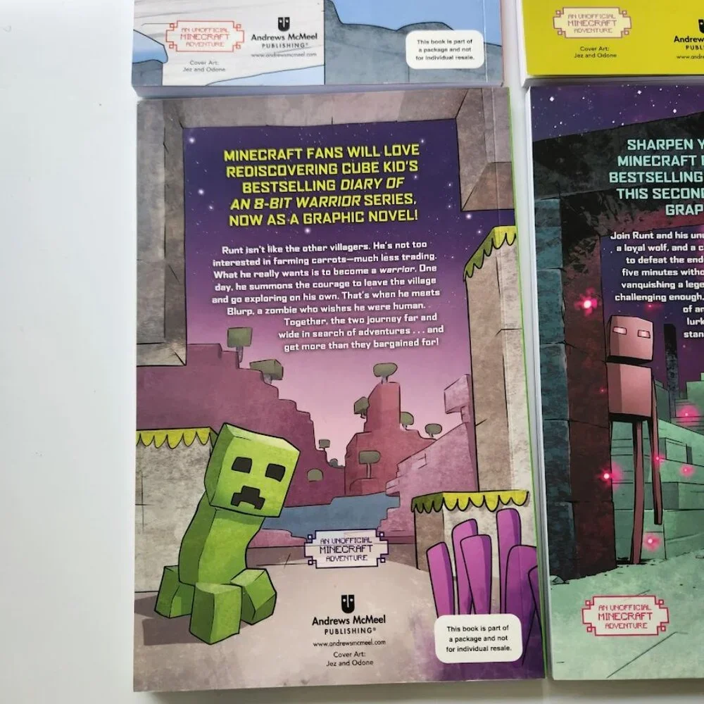 NEW  Minecraft Book Bundle Diary of an 8-Bit Warrior Graphic Novel Comic Books